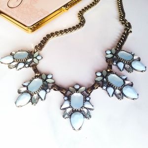LA3accessories Burnished Stone Statement Necklace